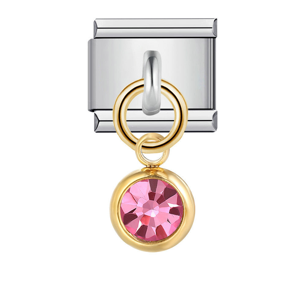 Wholesale  Italian Module Bracelet Pendant Series  Single Hook Titanium Steel Elastic Charms