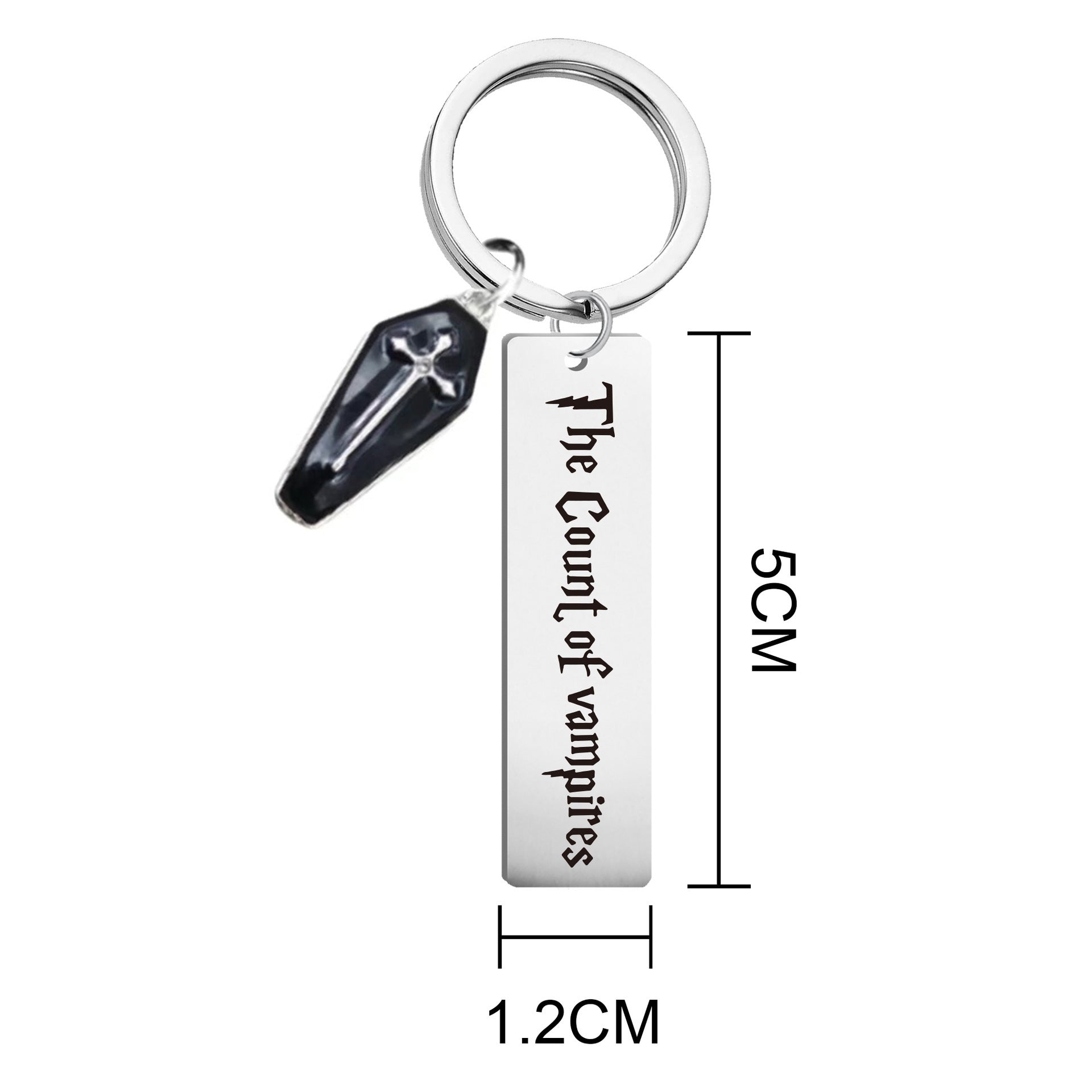 Wholesale Titanium Steel Vampire Count Queen Couple Keychain  Car Key Accessory Stylish Gift