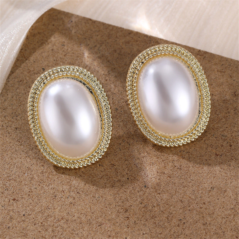 Wholesale  light luxury personality pearl flower earrings