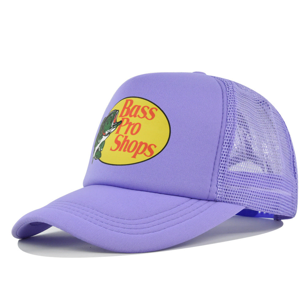 Wholesale Printed fish silk screen cap summer net Hat