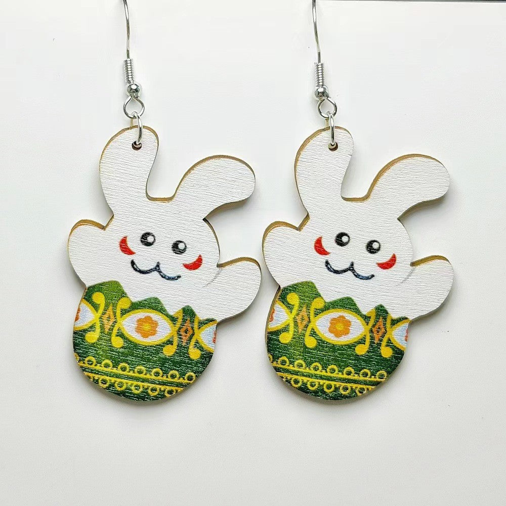 Wholesale Easter Cute Bunny Egg  Acrylic Earrings