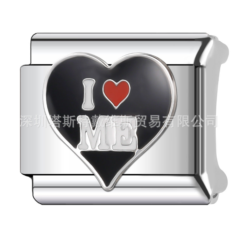 Wholesale Italian Charm Bracelet 9mm DIY Splicing Cute Creative Stainless Steel Composable Bracelet