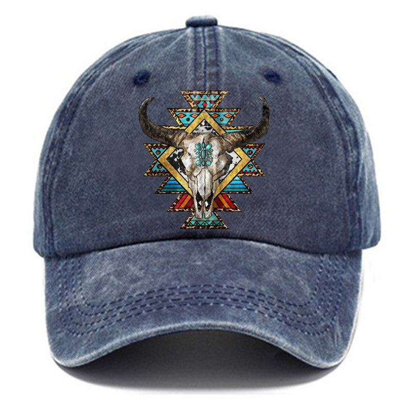 Wholesale Printed Hats Distressed Dad Hats Retro Baseball Caps Vintage Western Style Aztec ACC-HT-ZhuoDun001