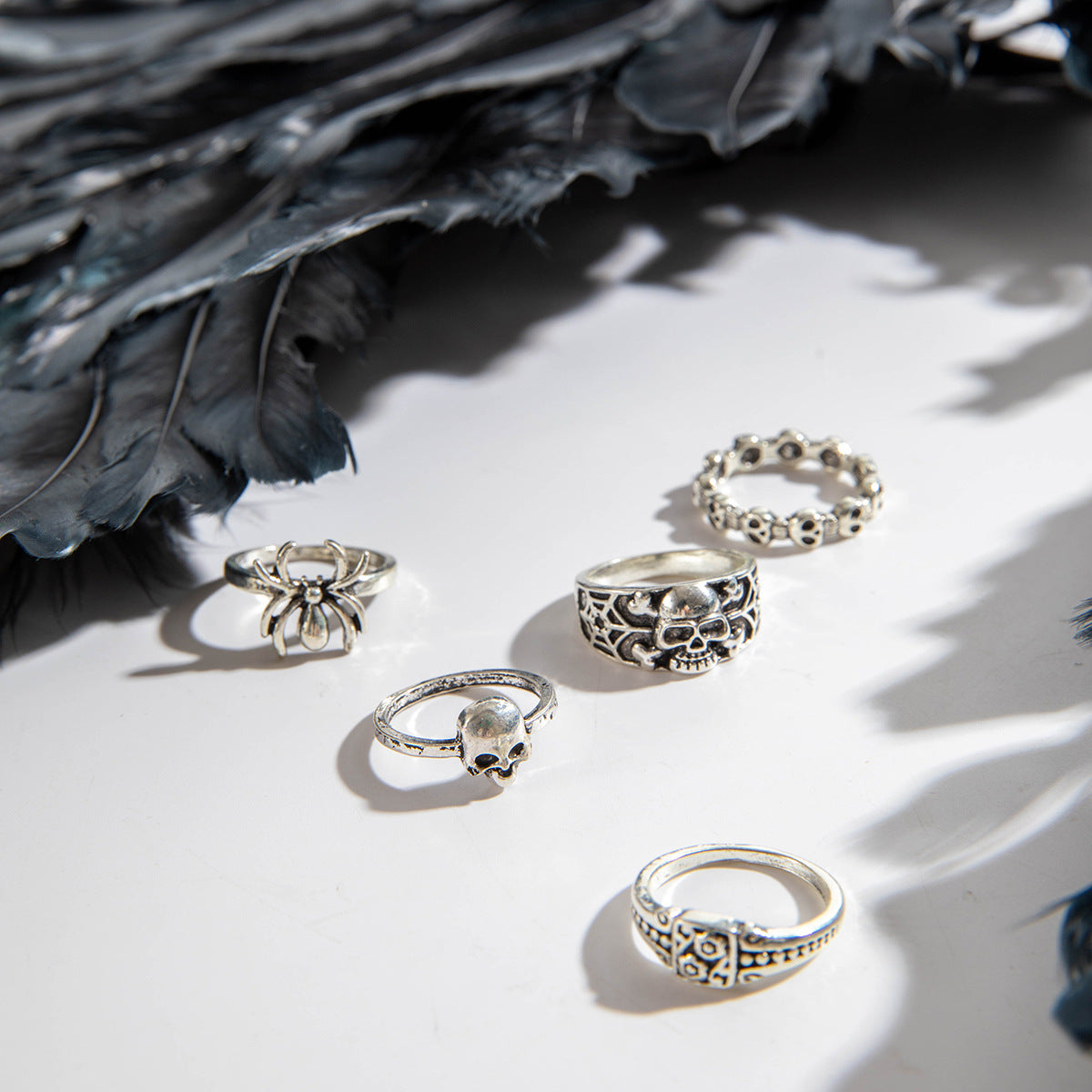 Wholesale  Skull Ring suit Punk  Ring