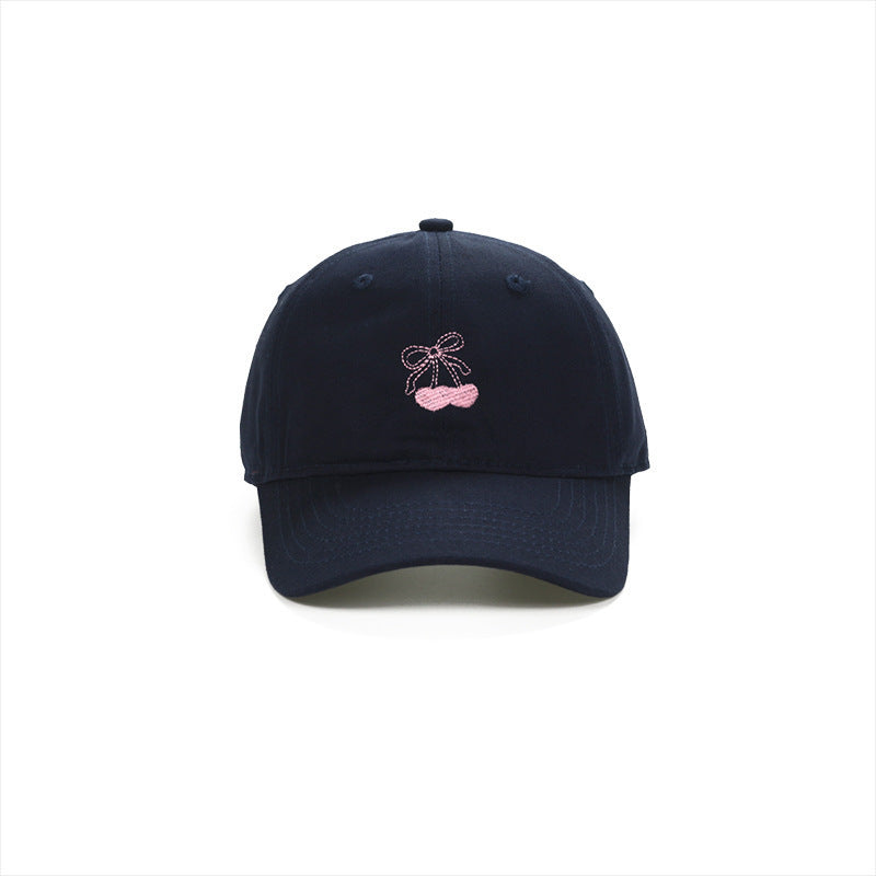 Wholesale  Bow Cherry Embroidered Cap Baseball Cap