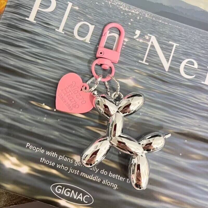 Wholesale Silver Dog Pendant Love Resin Keychain ACC-KC-Yuding001