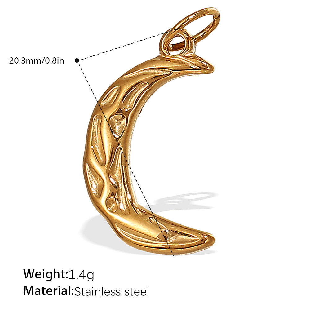 Wholesale wind hot sun moon stainless steel plated 18K gold Charms