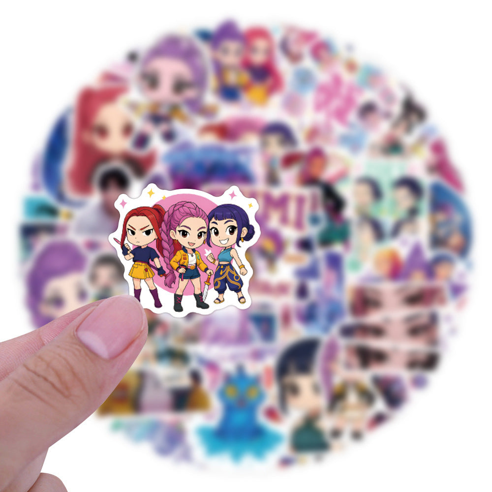 Wholesale 55pcs KPOP stickers DIY waterproof graffiti computer stickers