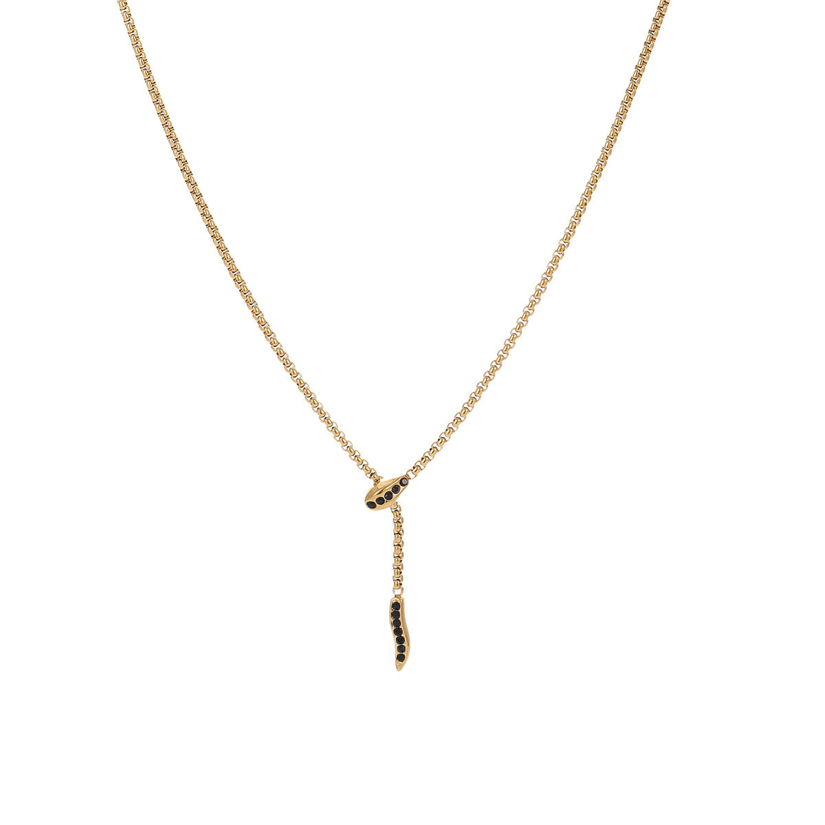 Wholesale  style snake-shaped snake element stainless steel necklace