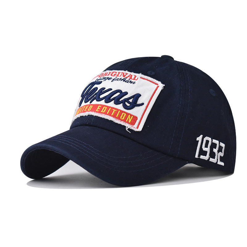 Wholesale Embroidered Texas Baseball Cap Washed Cotton Adjustable Outdoor Summer Sun Protection Trendy Gift