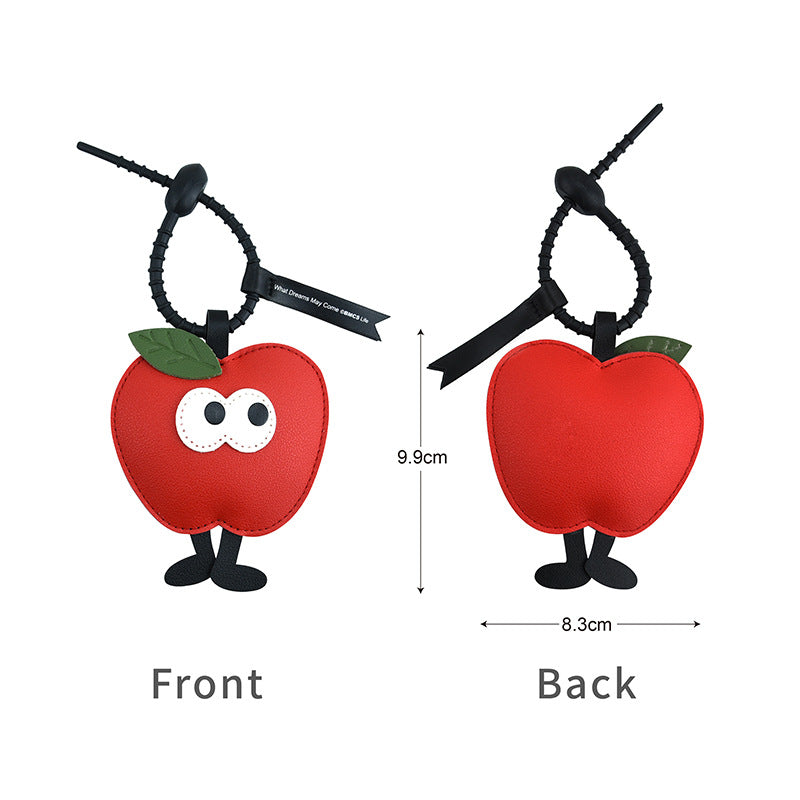 Wholesale Christmas Tree Keychain PU Leather Cartoon Pendant Gift