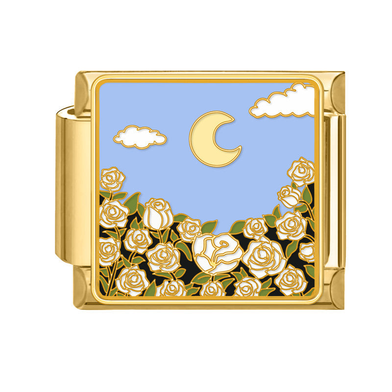 Wholesale 9mm Italian Charm Starter Bracelets DIY Flower Series Stainless Steel Composable Bracelet