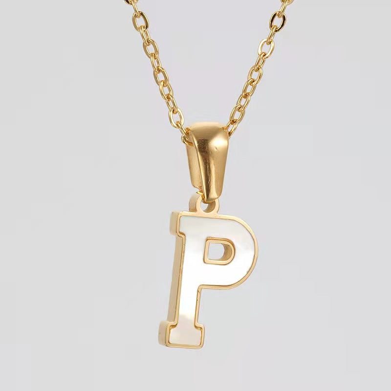 Wholesale Stainless steel letter necklace