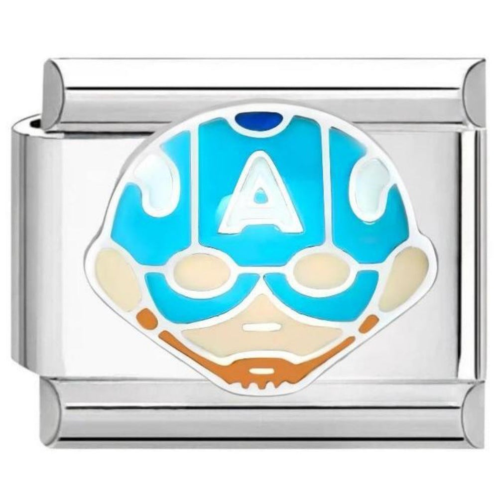 Wholesale Module Bracelet DIY Watch Strap  Superhero Pattern DIY Italian Charms Bracelet