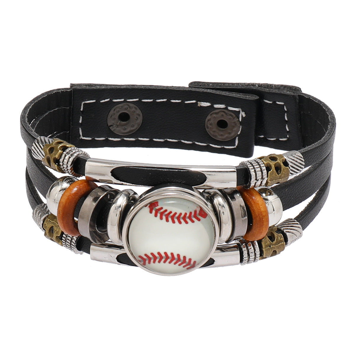 Wholesale Luminous Football Leather Bracelet ACC-BT-Saih006