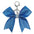 Wholesale bow accessories pendant solid color glitter leather keychain rhinestone sapphire blue