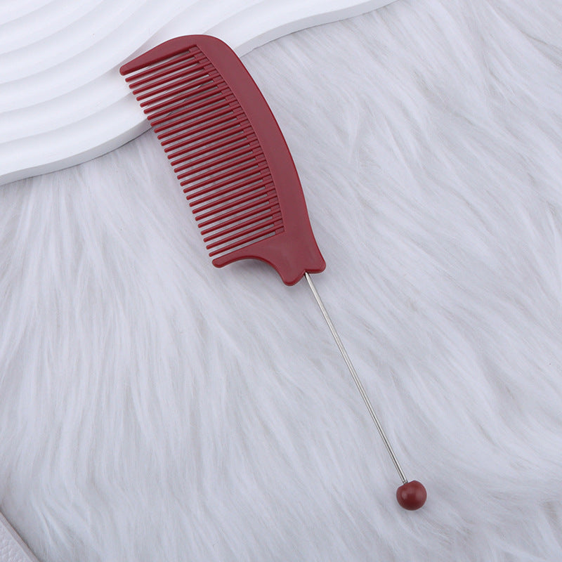 Wholesale DIY Beadable Comb,  Plastic Pointed-Tail Comb,  Home/ Salon Style Curved Comb,  Fine-Tooth Hair Smoothing Comb,  Hair Styling Tool