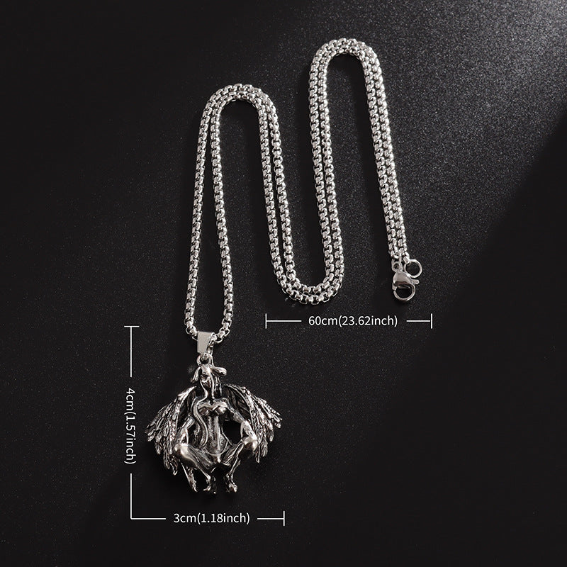 Wholesale Devil Angel Necklace Pendant Sweater Chain Long Necklace ACC-NE-Puhai002