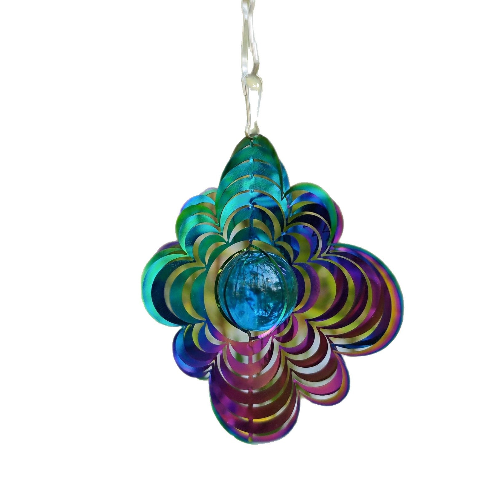 Wholesale Stainless Steel Flower Rotating Wind Chime