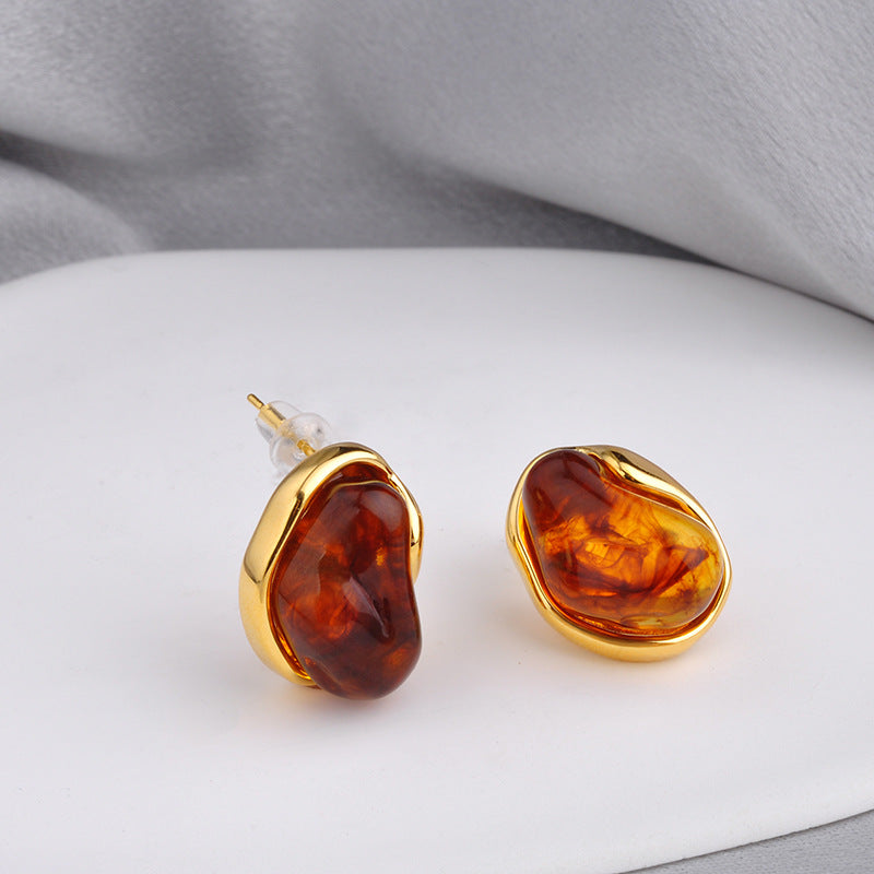 Wholesale Copper Amber Earrings