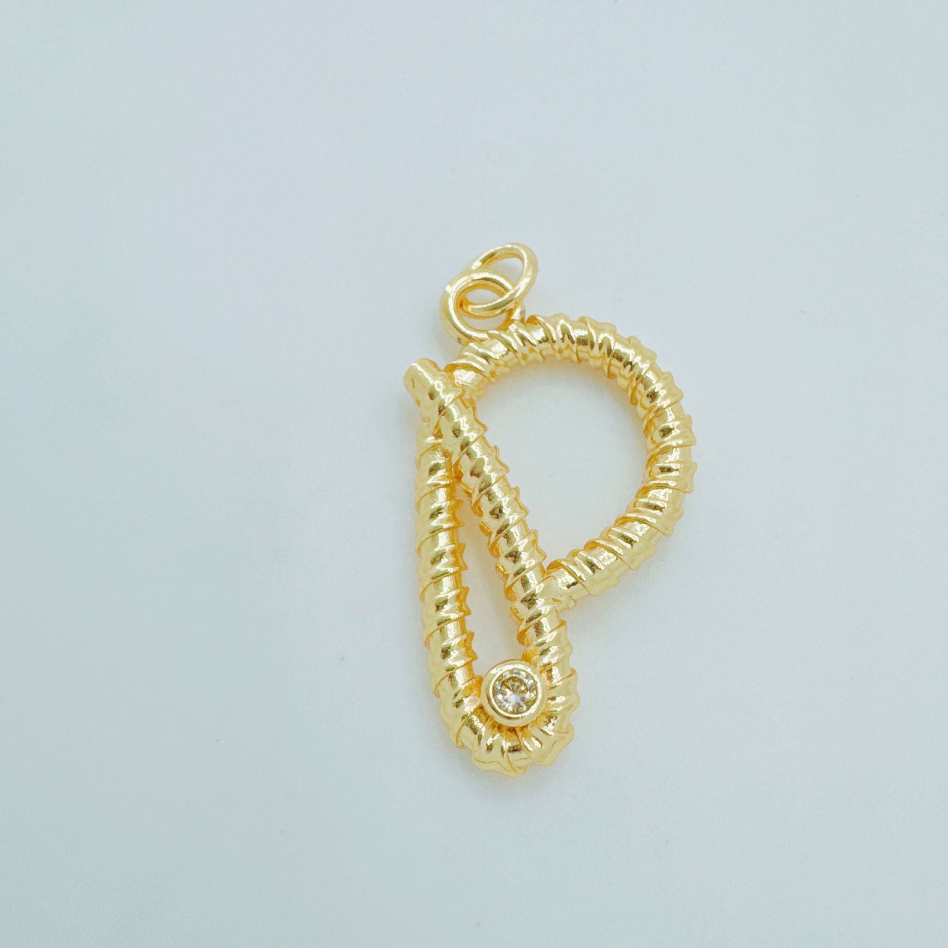 Wholesale Gold Plated Copper 26 Letter Alphabet Pendant,  Trendy Hip-Hop Jewelry Accessory for Everyday Gift