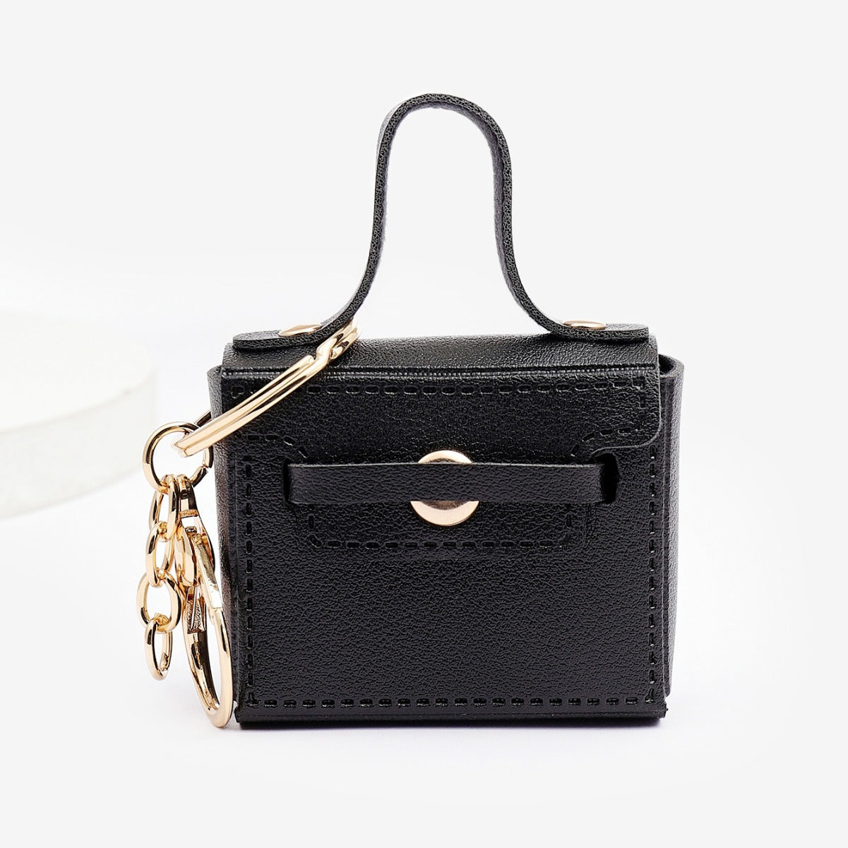 Wholesale Solid Color Small Square Bag Earphone Bag Keychain Pendants ACC-KC-XTZ013