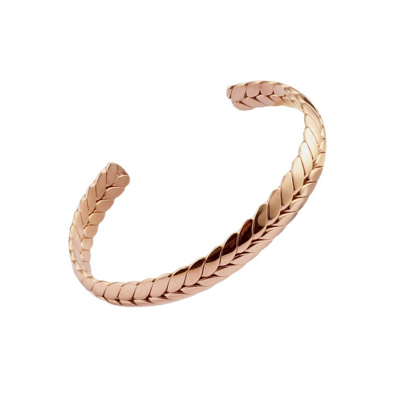 Wholesale Stainless Steel Wheat Ear Open Bracelet ACC-BT-QianCai001