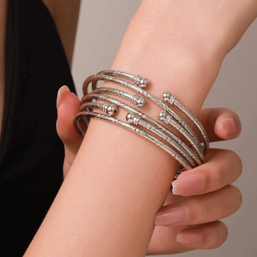 Wholesale Set of 12 Bracelets Set Cross-Border Jewelry Bohemian Style Multi-Layer Alloy Bracelets