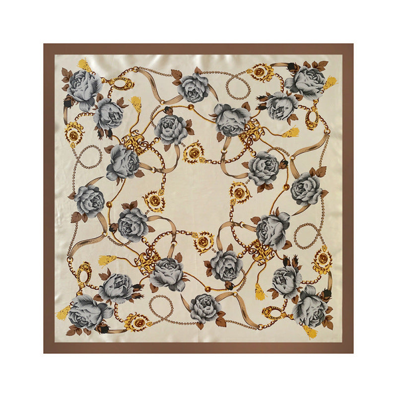 Wholesale 90cm Silk Scarf Satin Turban Silk Scarf