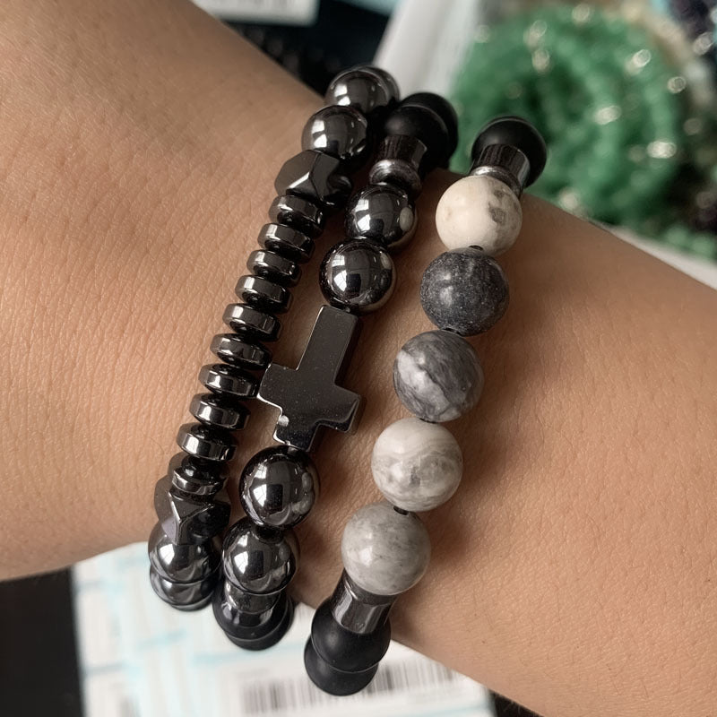 Wholesale Men's Bracelet Zirconia Handmade Beaded Bracelet ACC-BT-zhixiang012