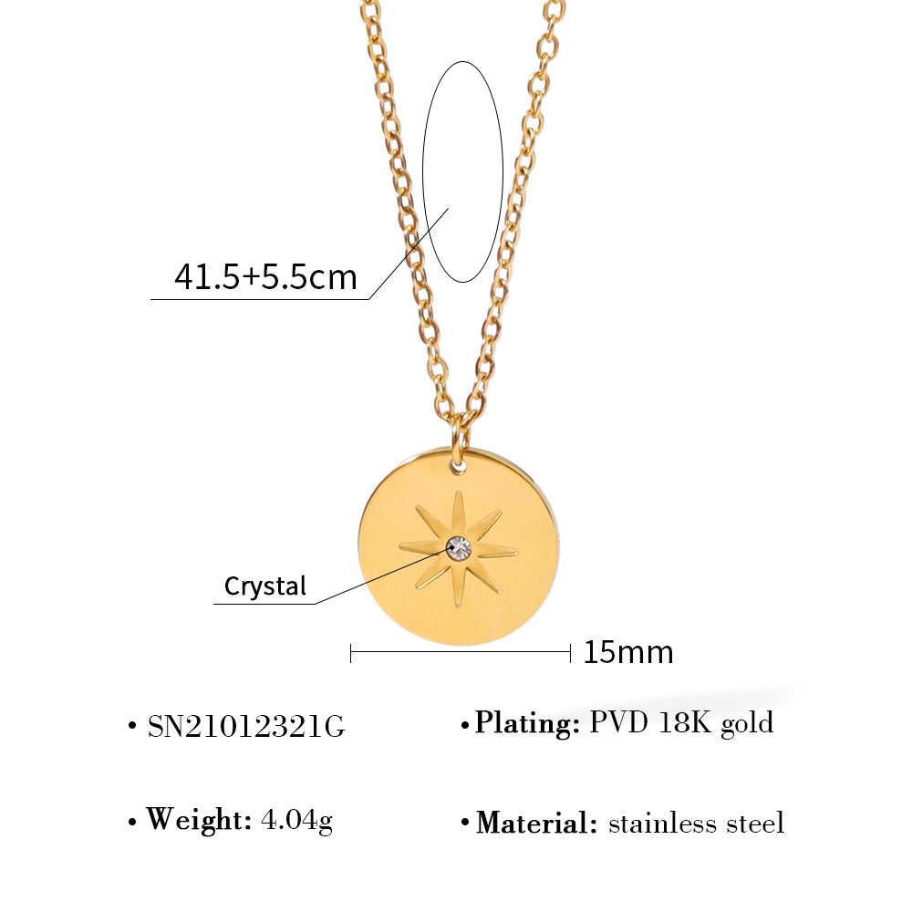 Wholesale Sun Star Necklace Titanium Steel Necklace ACC-NE-Mingl002