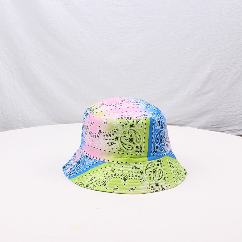 Wholesale  cashew flower double-sided fisherman hat bucket hat