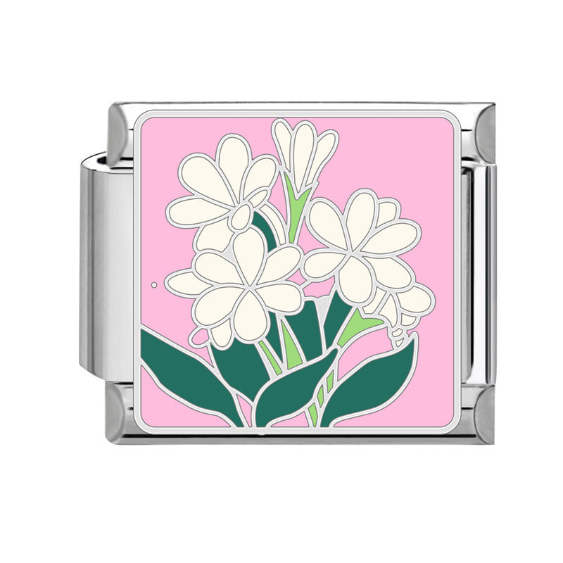 Wholesale Italian Charm Bracelet 9mm DIY Splicing Flowers Stainless Steel Composable Bracelet