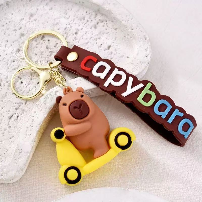 Wholesale Cute Capybara Keychain Bag Pendant Creative Car Key Accessory Boutique Resale