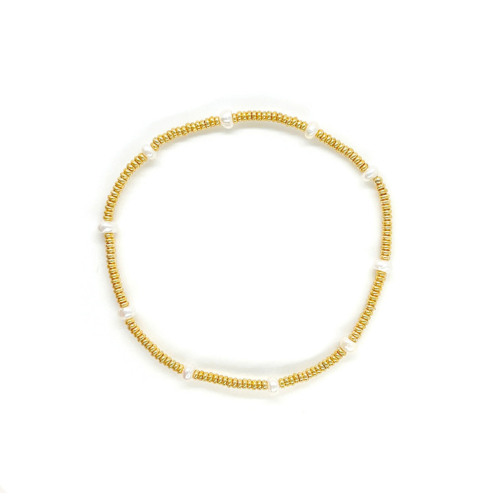 Wholesale Trendy Glass Bead Handmade Stretch Bracelet For Women Everyday Jewelry Accessory Gift