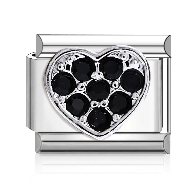 Wholesale 9mm Italian Charm Starter Bracelets DIY square Single Section Creative Stainless Steel Composable Bracelet