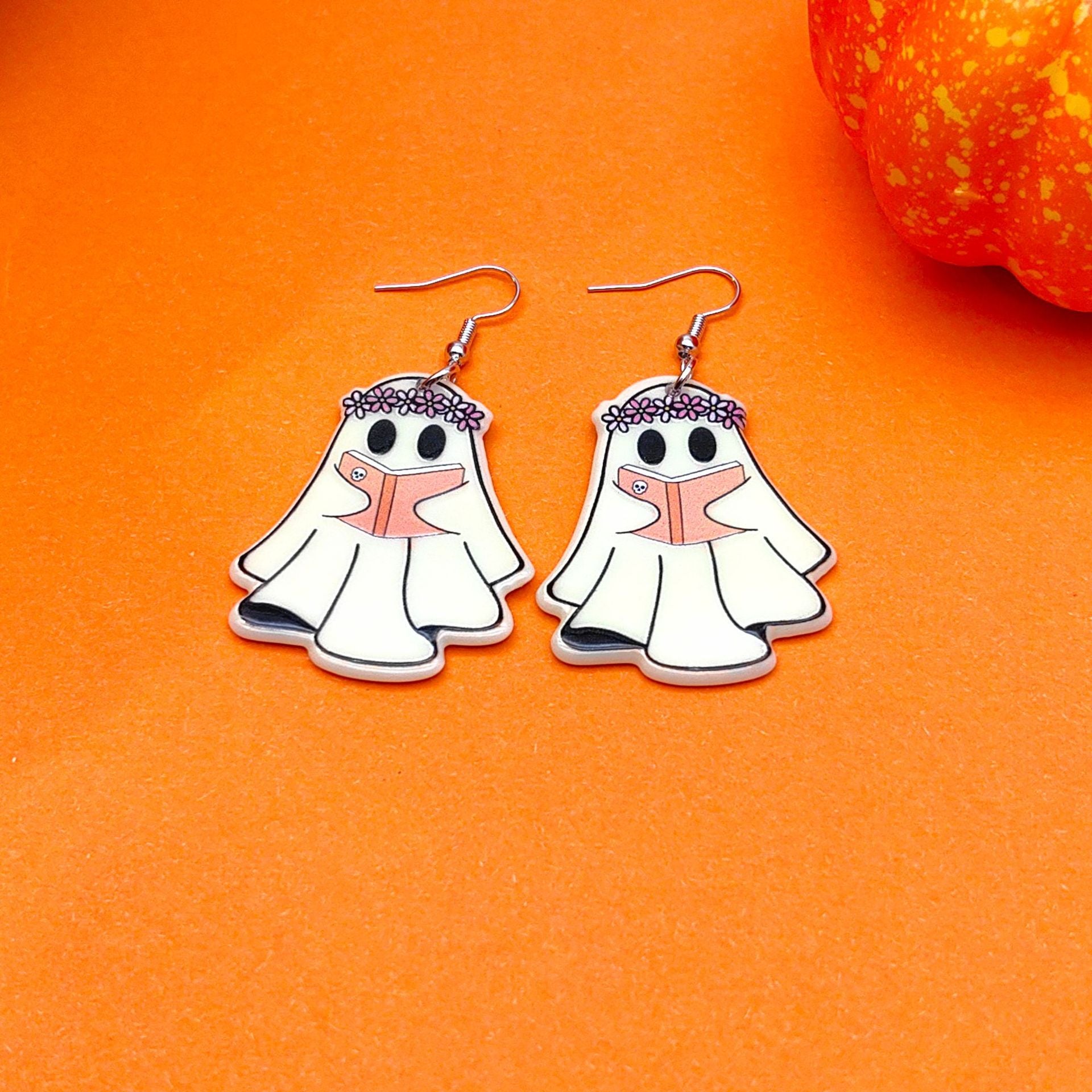Wholesale Halloween Ghost Acrylic Earrings ACC-ES-Xizhao010