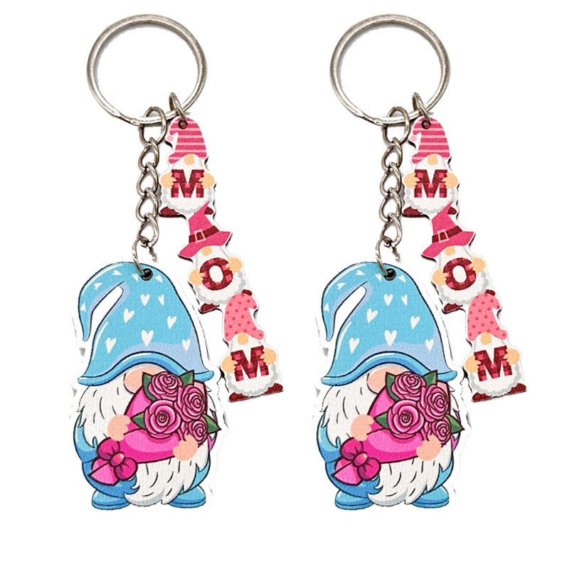 Wholesale Mother's Day Pink MOM Keychain ACC-KC-TuoYi007