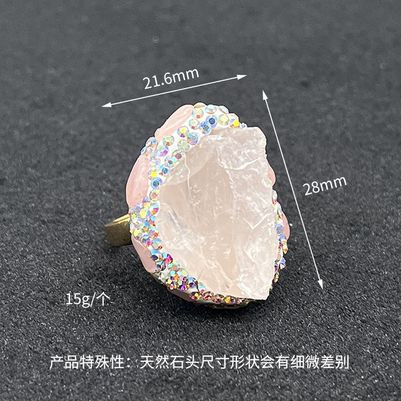 Wholesale  baroque pearl glitter ring  open ring