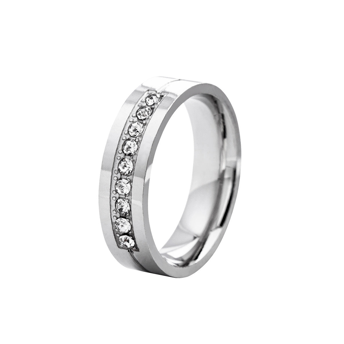 Wholesale Stainless Steel Diamond Couple Ring