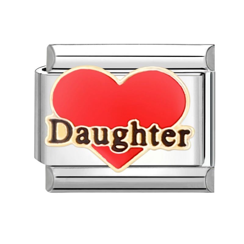 Wholesale Italian Charm Bracelet 9mm DIY Splicing Silver Creative Pattern Titanium Steel Composable Bracelet