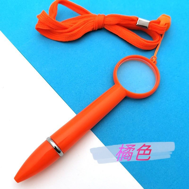 Wholesale Creative magnifying glass ballpoint pen lanyard gift pen