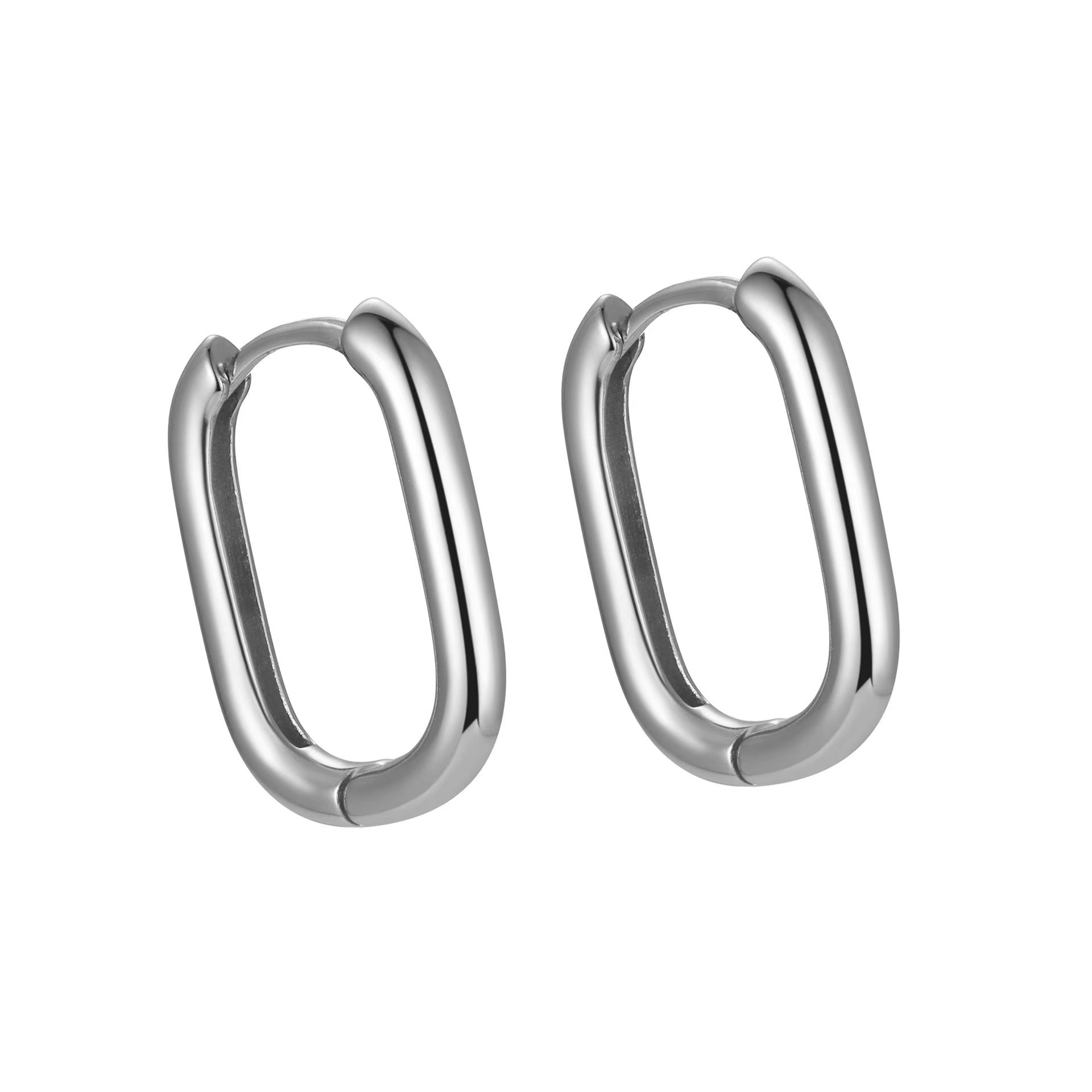 Wholesale Trendy Stainless Steel Geometric Ear Cuffs Unisex Electroplated Steel Tone Jewelry Accessory