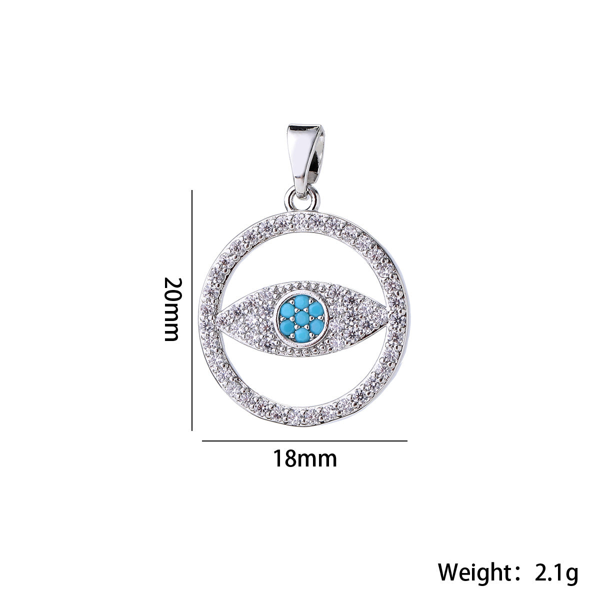 Wholesale Fashion Boho Evil Eye Gold Plated Brass Zircon Pendant For DIY Necklace Making Boutique Resale