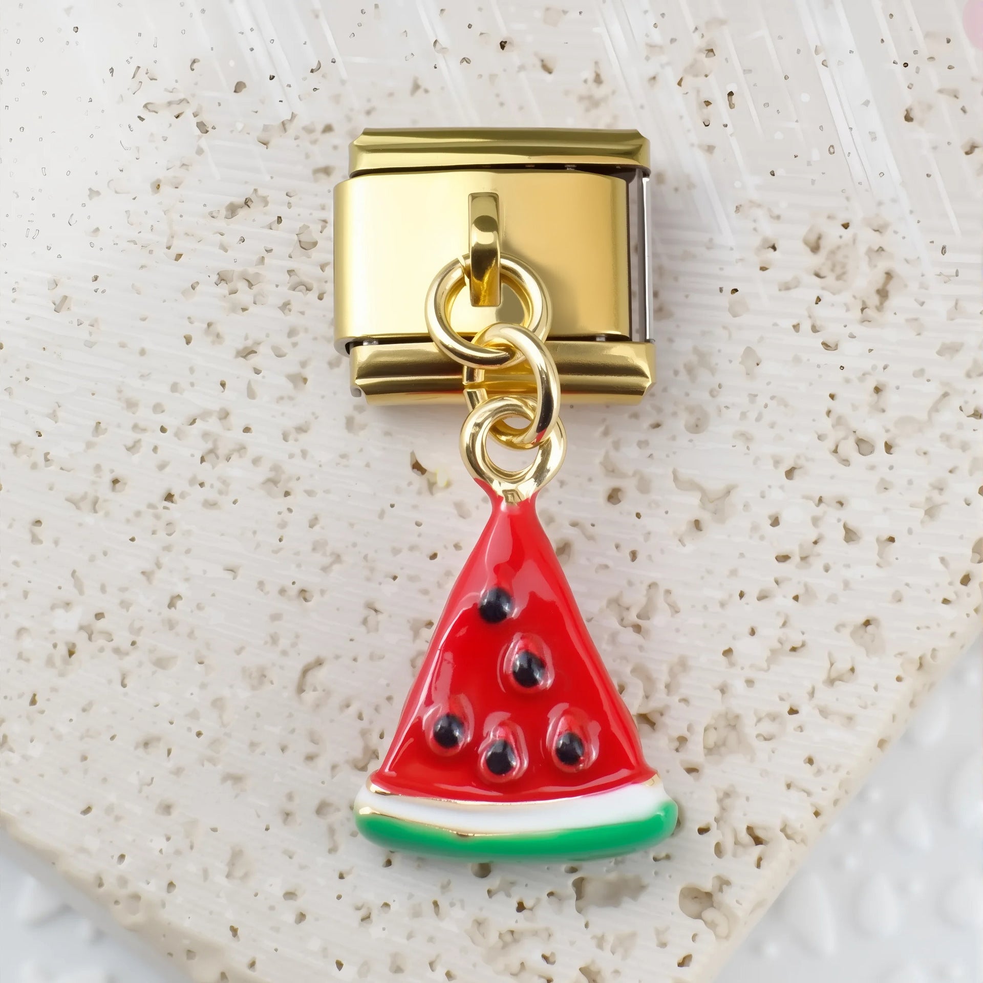 Wholesale 5pcs/ pack Nature Italian Charms Single Section Creative Stainless Steel Composable Bracelet