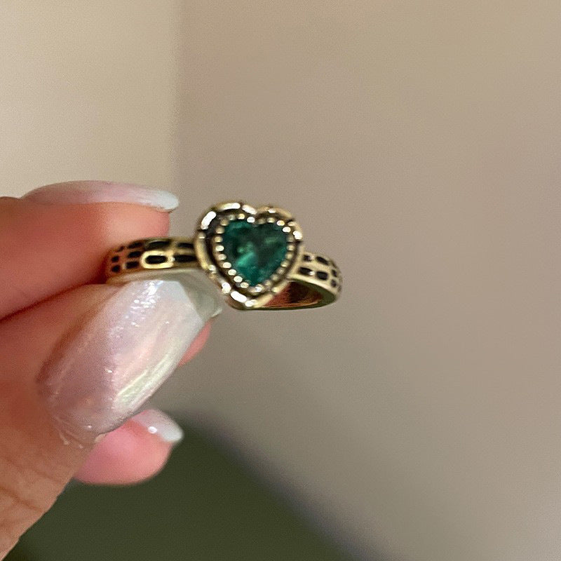 Wholesale Retro Distressed Splicing Turquoise Ring