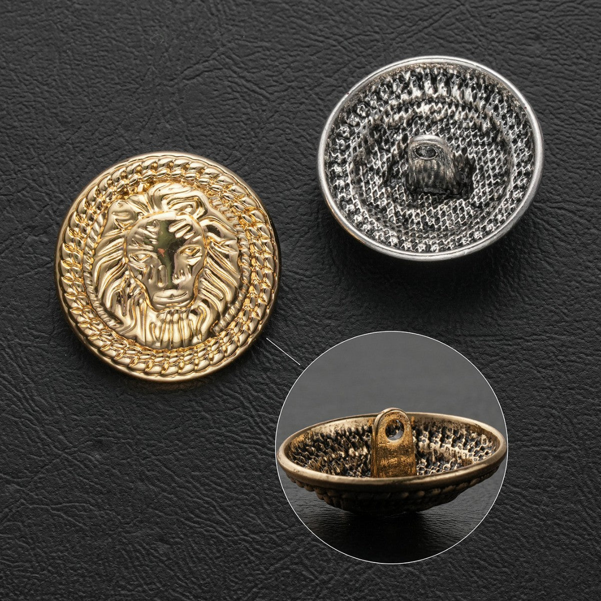 Wholesale 20PCS Metal lion-shaped round cufflinks