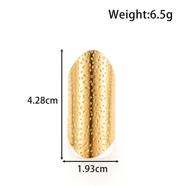 Wholesale Metal Advanced Sense Ginkgo Leaf Opening Titanium Steel Ring