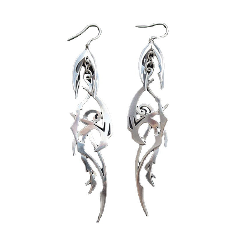 Wholesale Vintage Abstract Earrings  Silver Personality Earrings