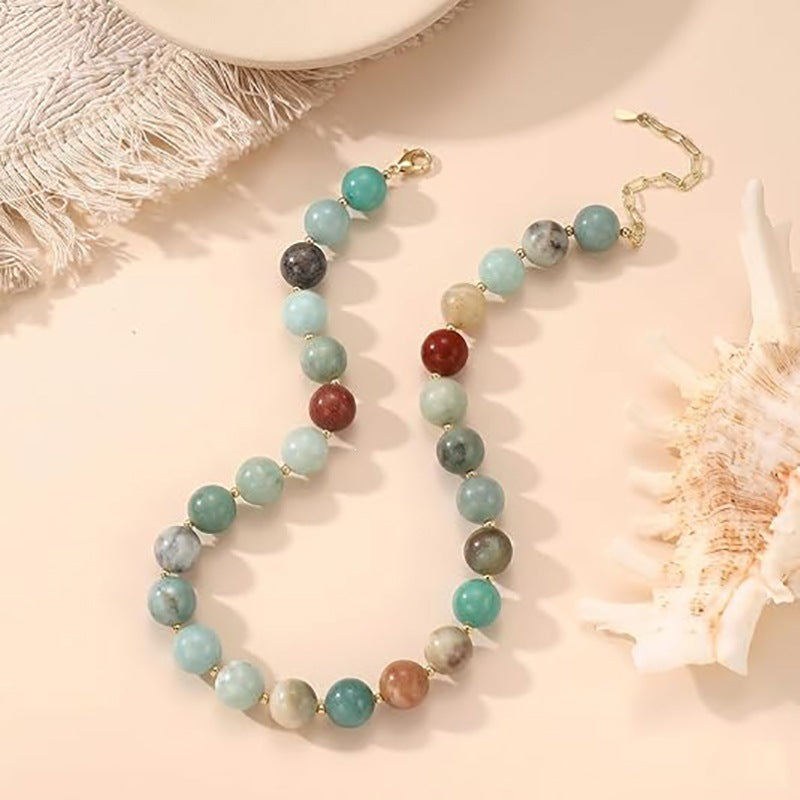 Wholesale Bohemian Colorful Resin Bead Necklace,  Fashion Accessory for Boutique Resale